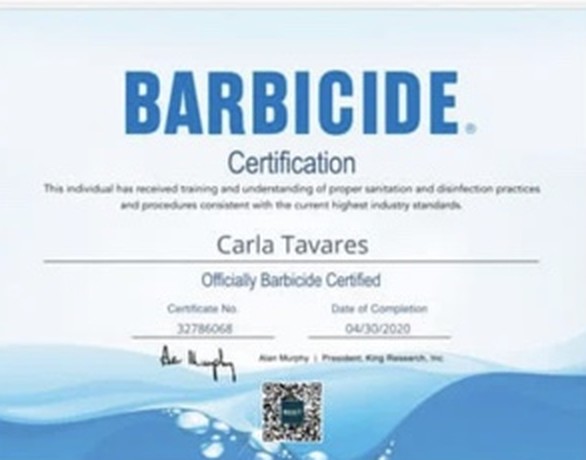 Barbicide certification
